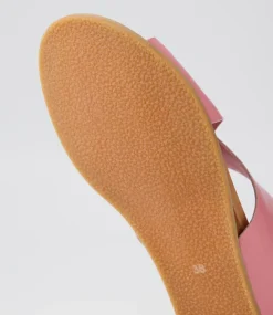 Harli Pretty Pink Leather Slides
