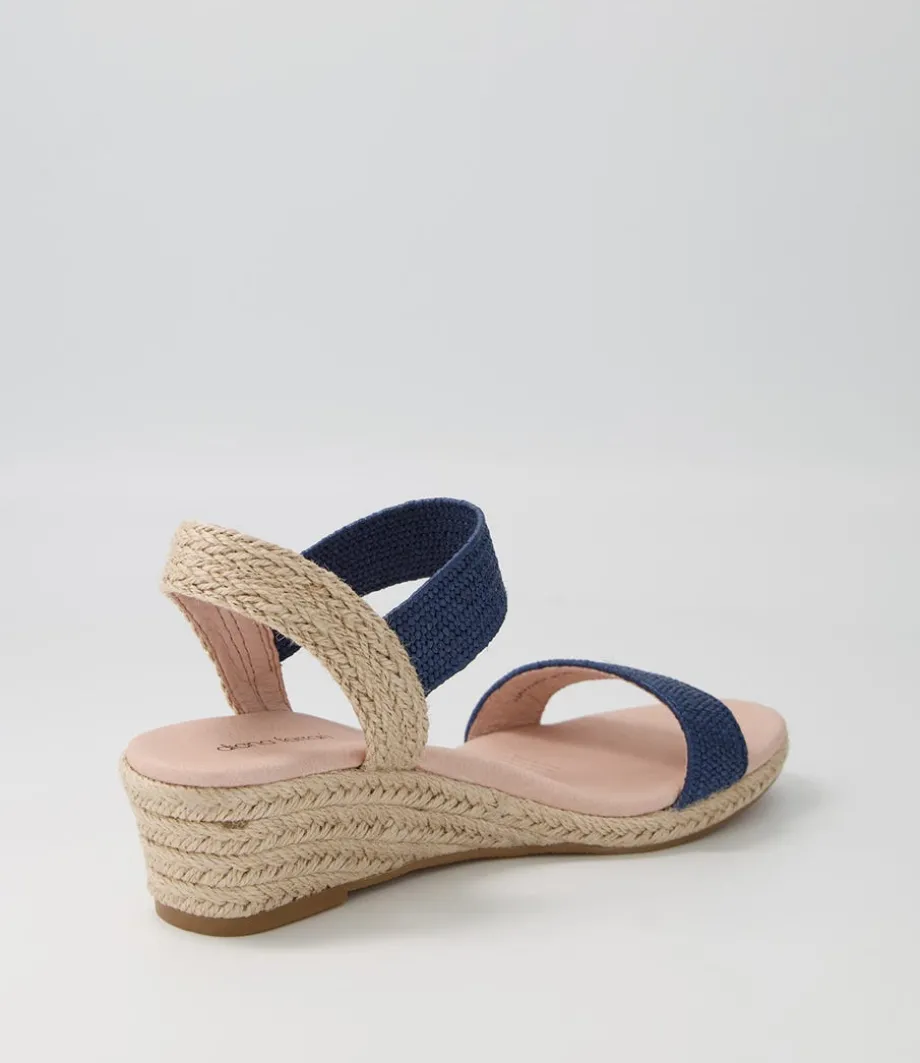 Havan Navy Weave Elastic Espadrilles