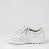 Havy Silber Weiss Leather Sneakers