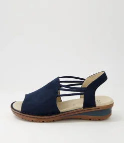 Hawaii 41 Navy Fabric Slides