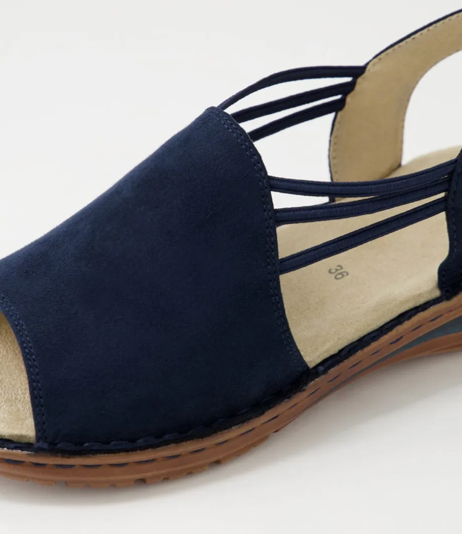 Hawaii 41 Navy Fabric Slides