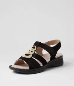 Hawaii 11 Schwarz Suede Sandals