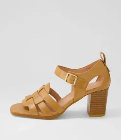 Hayat Dark Tan Leather Sandals