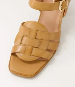 Hayat Dark Tan Leather Sandals