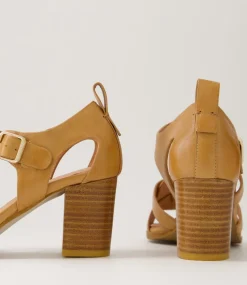 Hayat Dark Tan Leather Sandals