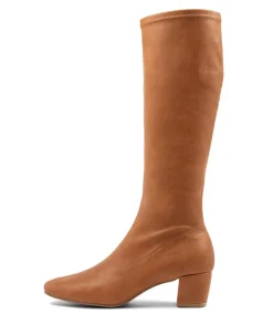 Hayleys Tan Stretch Knee High Boots