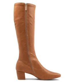 Hayleys Tan Stretch Knee High Boots