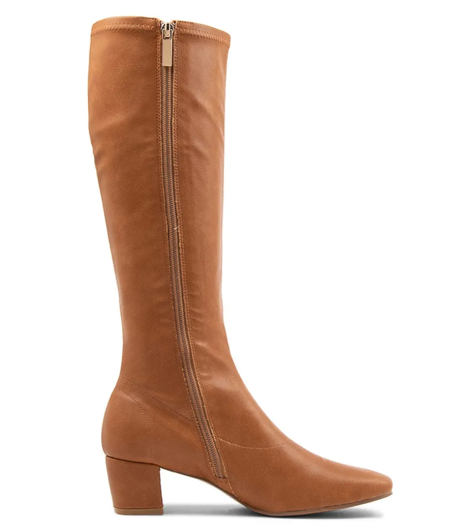 Hayleys Tan Stretch Knee High Boots