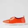 Hexter Orange White Patent Leather Sneakers