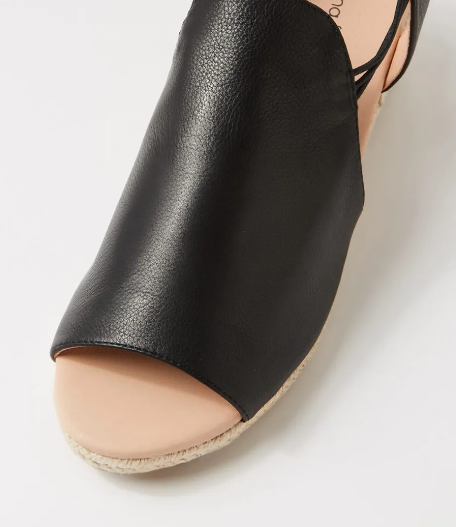 Hlensia Df Black Natural Rope Leather
