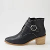Hommes Black Natural Heel Leather Ankle Boots