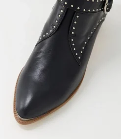 Hommes Black Natural Heel Leather Ankle Boots