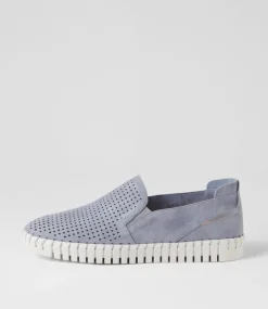 Howie Denim White Suede Sneakers