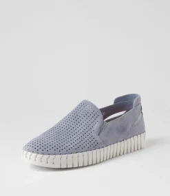 Howie Denim White Suede Sneakers