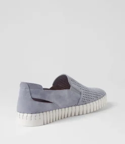 Howie Denim White Suede Sneakers