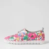 Huskies White Flowermania Leather Sneakers