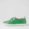 Huston Emerald White Patent Leather Sneakers