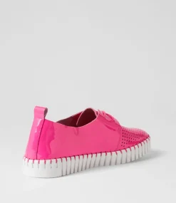 Huston Hot Pink White Patent Leather Sneakers