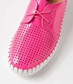 Huston Hot Pink White Patent Leather Sneakers