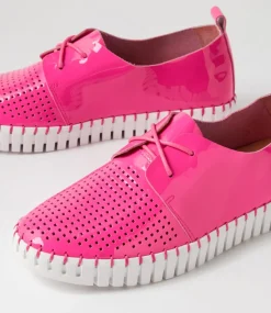 Huston Hot Pink White Patent Leather Sneakers
