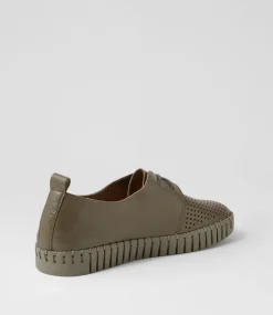 Huston Olive Leather Sneakers