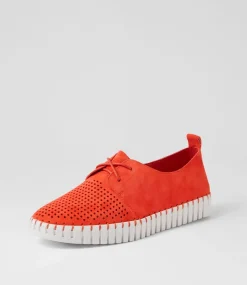 Huston Watermelon White Suede Sneakers