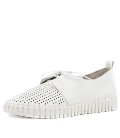 Huston White Leather