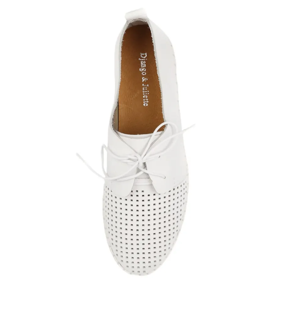 Huston White Leather