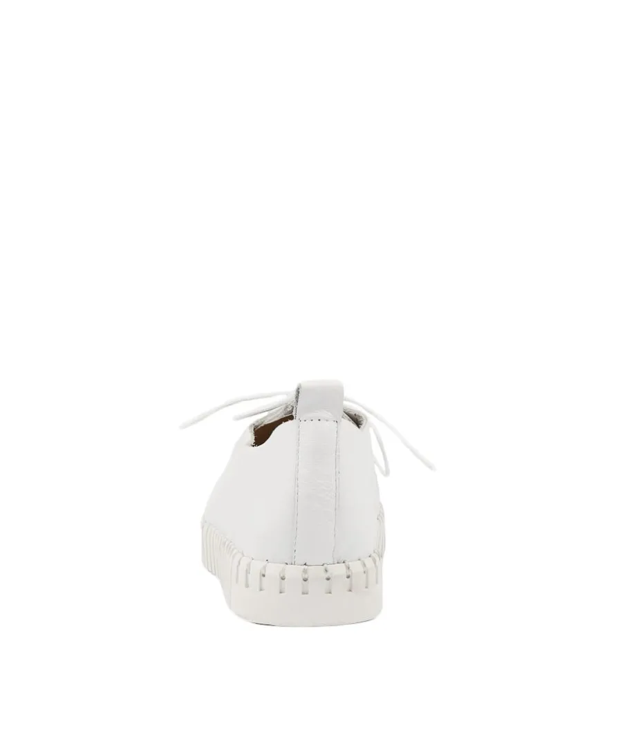 Huston White Leather