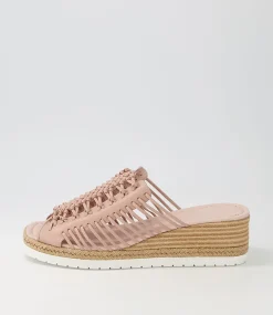 Ianto Rose Leather Espadrilles