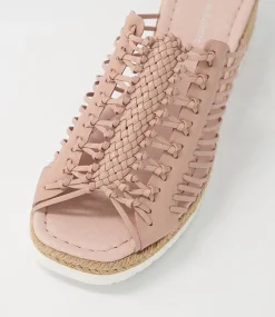 Ianto Rose Leather Espadrilles