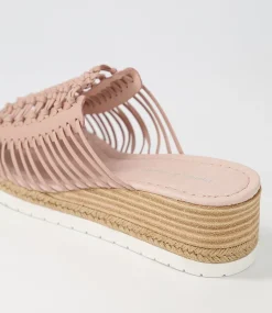 Ianto Rose Leather Espadrilles
