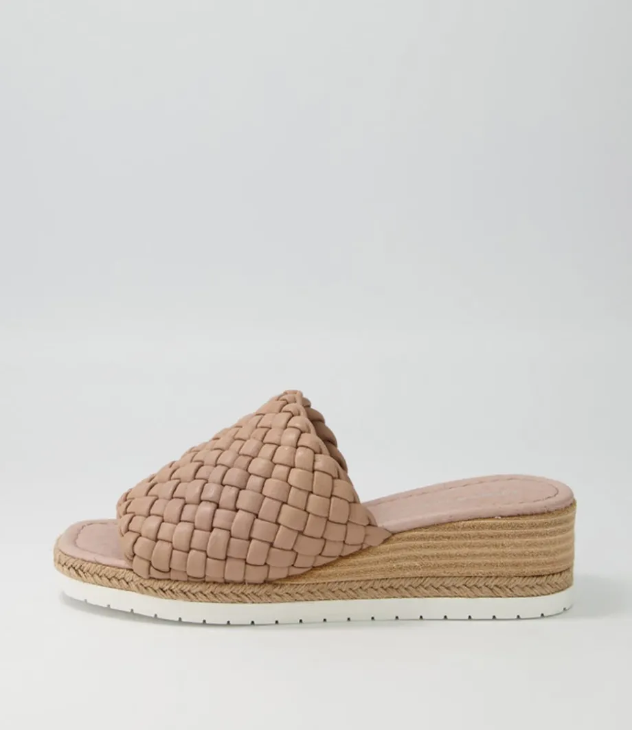 Idalis Cappuccino Leather Espadrilles