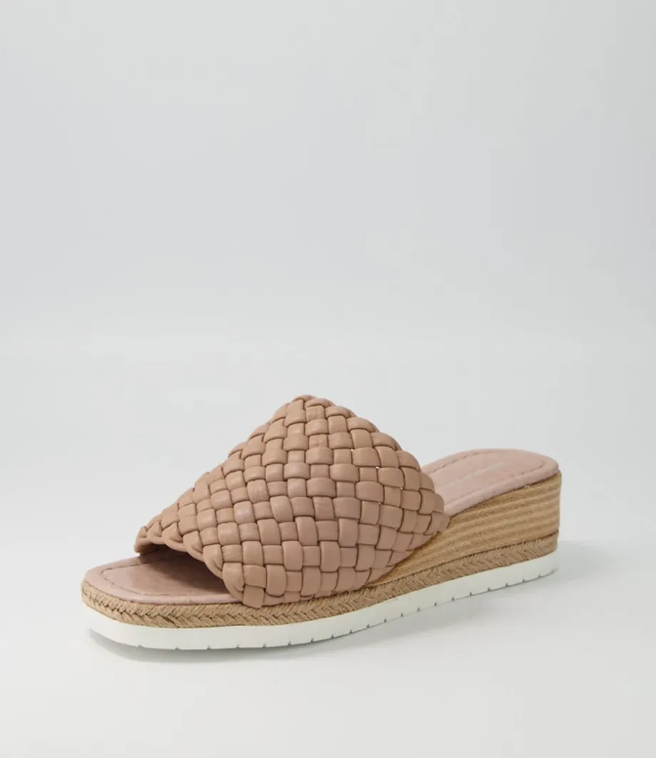 Idalis Cappuccino Leather Espadrilles