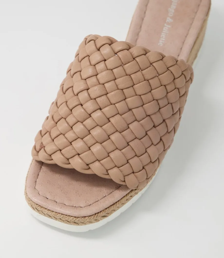 Idalis Cappuccino Leather Espadrilles
