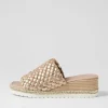Idalis Old Gold Scratch Leather Sandals