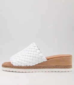 Idalis White Leather Espadrilles
