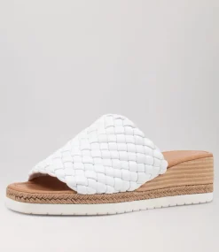 Idalis White Leather Espadrilles