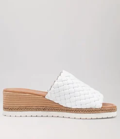 Idalis White Leather Espadrilles