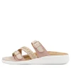 Ieanny W Nude Multi Leather Weave Slides