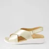 Ilda W Pale Gold Leather Sandals