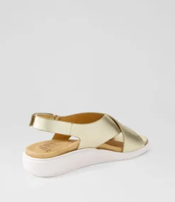 Ilda W Pale Gold Leather Sandals