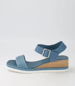 Imari Denim Weave Leather Espadrilles