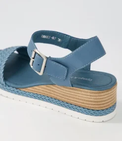 Imari Denim Weave Leather Espadrilles