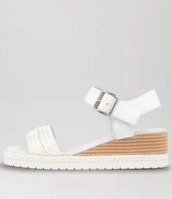 Imari White Weave Leather Espadrilles