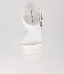 Imari White Weave Leather Espadrilles