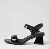 Incha Black Patent Leather Sandals