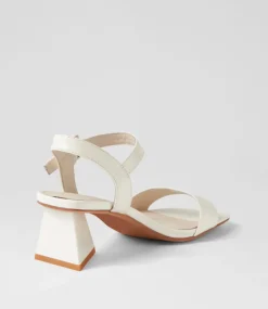Incha Ivory Patent Leather Sandals