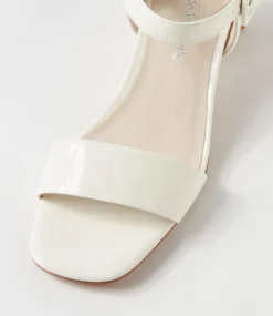 Incha Ivory Patent Leather Sandals