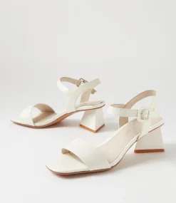 Incha Ivory Patent Leather Sandals